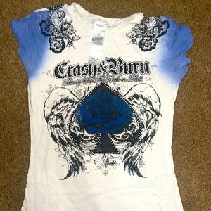 Womens Crash and Burn shirt size Large
